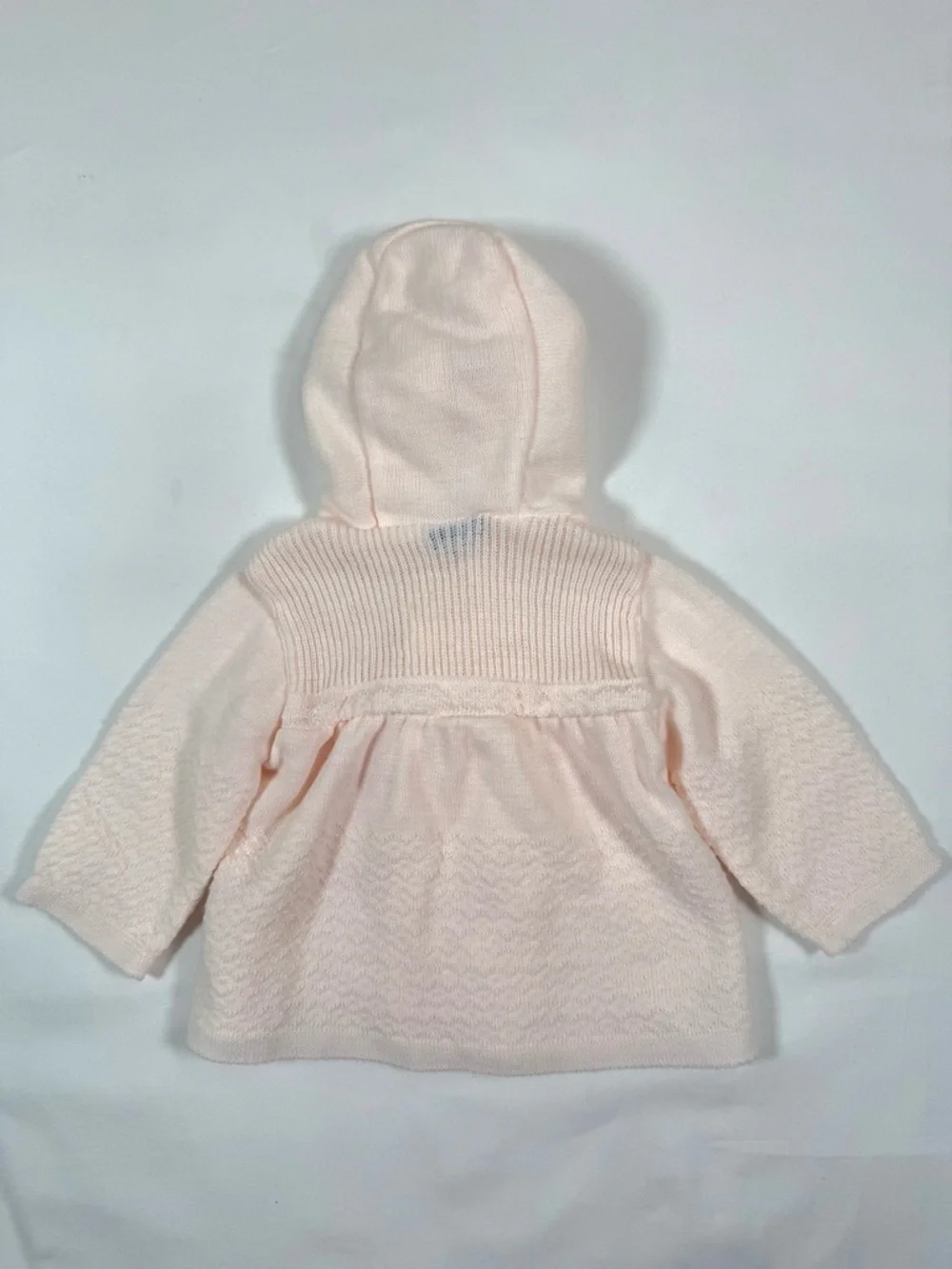 VINTAGE SEARS Girls Hooded‎ Knit Sweater Jacket 3-6 Months Cottagecore Heirloom